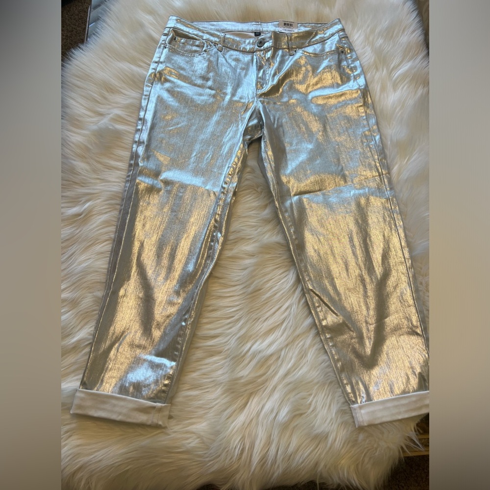 I.N.C. International Concepts Jeans NWT Size 14 𝓛𝓲𝓺𝓾𝓲𝓭 𝓢𝓲𝓵𝓿𝓮𝓻 Jeans